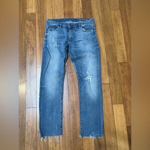 BlankNYC Blue Denim Jeans Size 27 Stretch Cotton Mid Rise Skinny